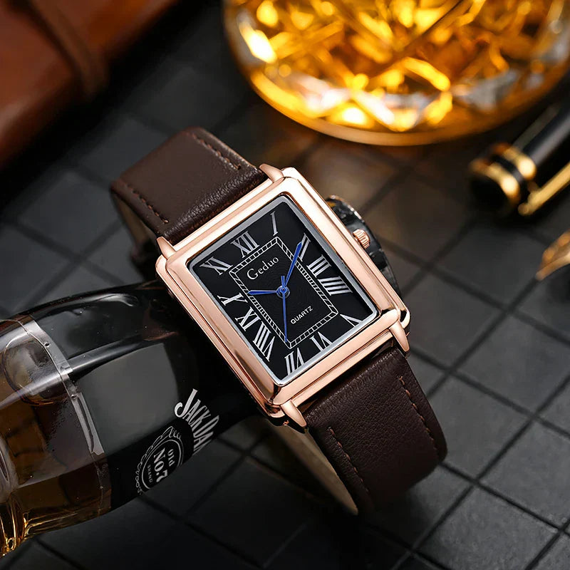 Montre de Luxe pour Homme Rectangulaire – Élégance et Style Unique